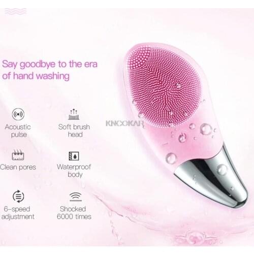 A new acoustic vibration silicone cleansing equipment wash a face Electric washing a face wash a face to brush artifact pore cl