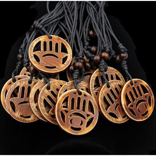 Wholesale Lot 12pcs Turkey Hamsa Hand Fatima Palm Pendant Necklace Lucky Charm Jewelry XL77