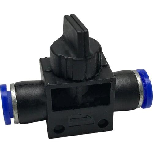 Fit 4 6 8 10 12mm OD PU Tube Push In Quick Connector Plastic Ball Valve Handle Shut off Pneumatic Air Fitting