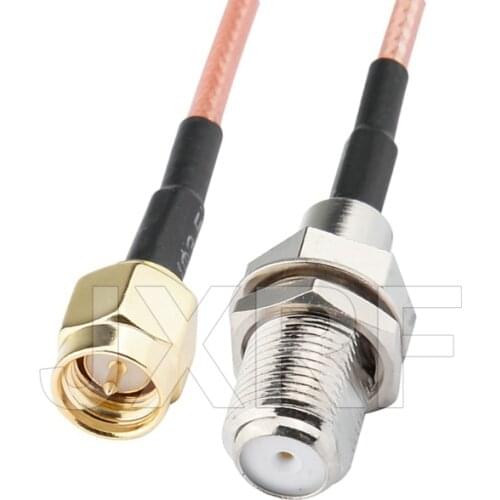 JXRF Connector SMA Male to F Female RG316 Adapter Coaxial Pigtail Cable 15cm 20cm 30cm 50cm