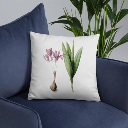 Colorful Flowers Print Pillowcase for Sofa Home Decor Plant Pillowcase Living Room Bed Garden White Decorative Cushion Cover