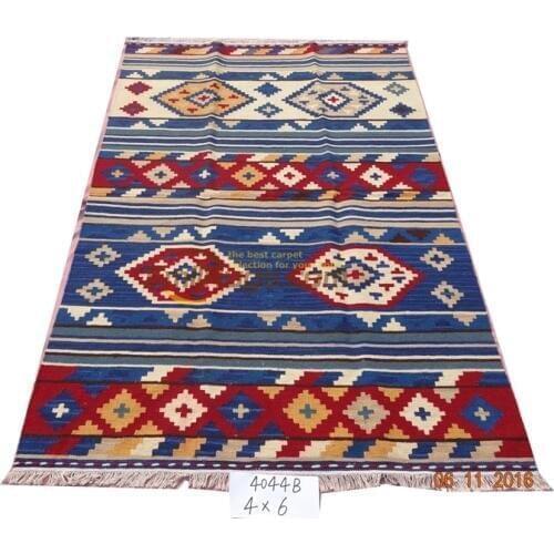 Handmade wool kilim rugs living room rug bedroon bedside blanket corridor Mediterranean style 4044B 4X6 gc6kliyg5
