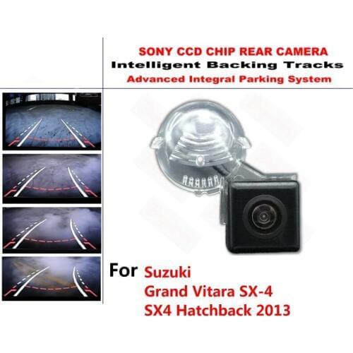 For Suzuki Grand Vitara SX-4 SX4 Hatchback CCD Intelligent Dynamic Tracks Rear View Reverse Backup Trajectory Camera Waterproof