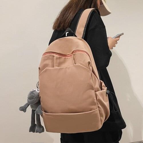 Waterproof Nylon Woman Backpack School Bag for Teenage Girls Boys Female Large Capacity Travel Rucksack Kawaii A4 Book Bag