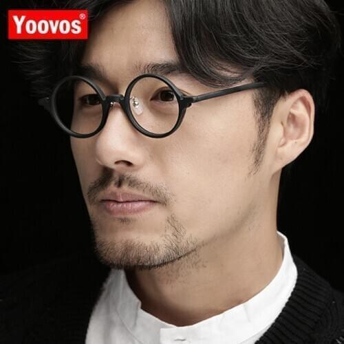 Yoovos 2021 Glasses Frames Women Round Eyeglasses Frame Women/Men Luxury Clear Lens Eyewear For Women Retro Spectacle Glasses