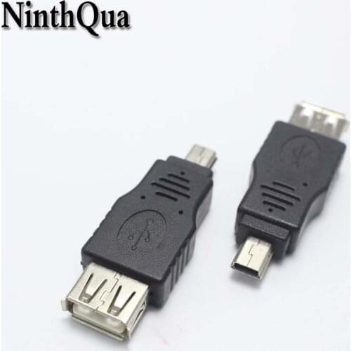 1pcs USB AF Female jack to Mini USB Plug Adapter Connector Female to Male OTG Extension cord Converter Tablet Connectors