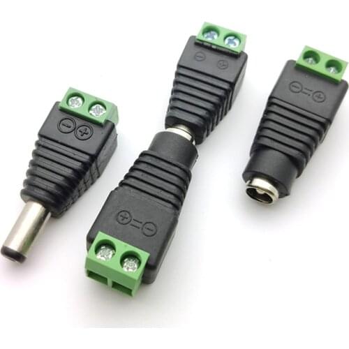 10Pcs CCTV Cameras 2.5x5.5mm 5.5*2.5mm Male Female DC Power Plug Jack Adapter Connector Plug