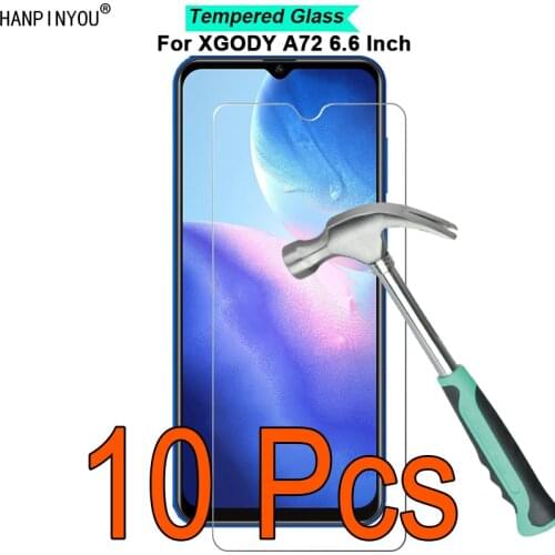 10 Pcs/Lot For XGODY A72 6.6" 9H Hardness 2.5D Ultra-thin Toughened Tempered Glass Film Screen Protector Guard