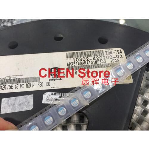 10PCS/50PCS NIPPON PXE 16V100UF 6.3X8MM Motherboard Solid Polymer Capacitor pxe 100UF 16V CHEMI-CON Aluminum shell electrolysis