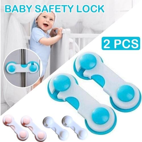 2Pcs Safety Lock ABS Baby-Proof Lock Door Cabinet Drawer Multi Function Baby Security Lock Home Portable Accessories Lock