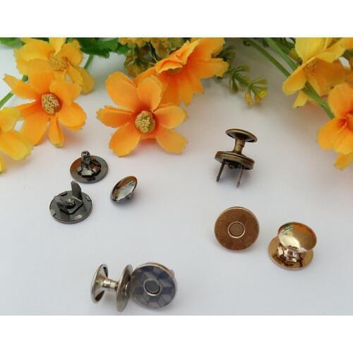 30sets 14mm Metal Strong magnetic Buckle clothes DIY Needlework Single rivets buttons handmade Bag purse hand sewing buttons