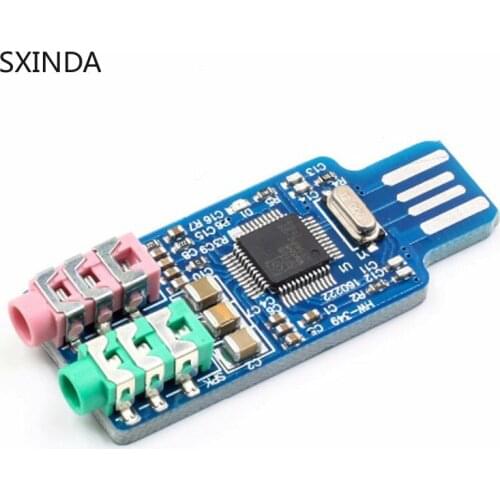 5pcs Drive free USB sound card computer external sound card module notebook sound card cm108 USB sound card chip