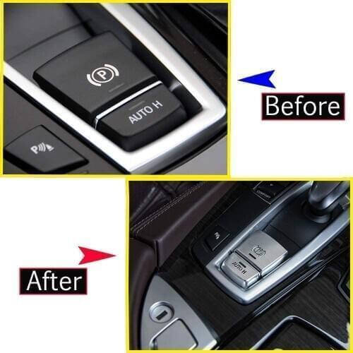 ABS Plastic Car Electronic Multimedia Hand-brake AUTO H Button Cover Trim for BMW F10 F07 F25 F26 F15 F16