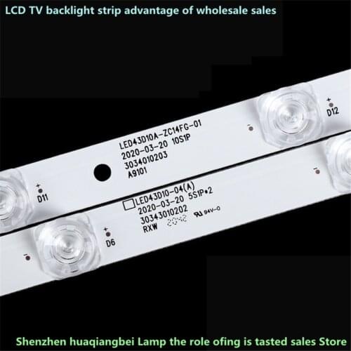 50piece - 5TV LED Backlight strip 10 Lamp For LED43D10A LED43D10B-ZC14FG-01 06 10S1P 5S2P 30343010203 30343010204