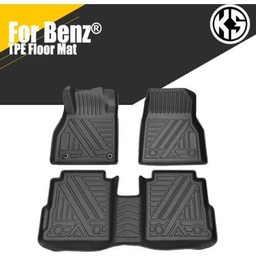 Car Floor Mats For Mercedes Benz GLE GLA C Class S Class GLC COUPE TPE Rubber Waterproof Non-Slip Fully Surrounded Floor Refit