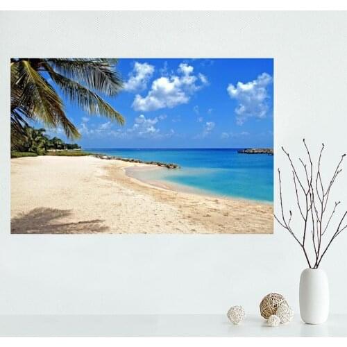 Custom Barbados Decorative Canvas Poster High Quality Home Decoration Wall Art Cloth Silk Fabric Wall Poster Print