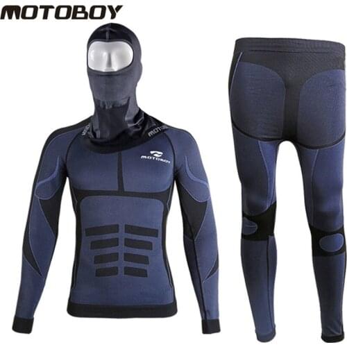 Free shipping 1set Mens Motorcycle Racing Suits Off-Road Shirt Perspiration Underwear Quick Dry Clothes and Motorcycle Mask