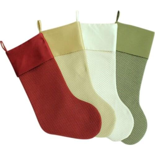 Free shipping! 2 pcs Honeycomb Design Fashionable Christmas Stockings 5 Colors