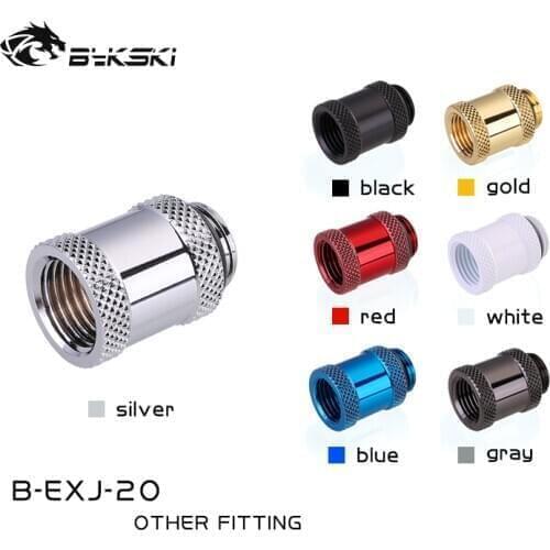 Bykski B-EXJ-20, 20mm Male To Female Extender Fittings, Boutique Diamond Pattern, Multiple Color G1/4 Male To Female Fittings