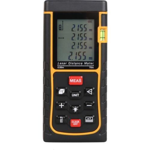 Digital Laser distance meter Bigger Bubble level tool Rangefinder Range finder Tape measure 70m Area/Volume Angle Tester