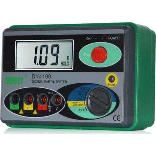 50LB DY4100 Digital Resistance Tester Earth Ground Meter Multimeter with Higher Accuracy Power Systems Inspection Tool