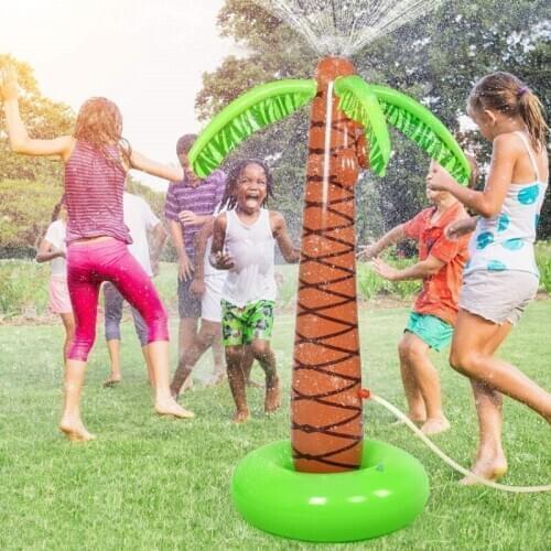 PVC Material Childrens Inflatable Coconut Tree Toy For Outdoor Playing In Water Safety Simulation Tree Kids Gift