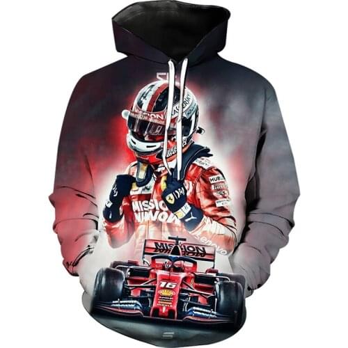 Racing F1 Spring New Hoodie 3D Harajuku Cartoon Sports Shirt Mens Clothing Womens Childrens Fashion Leisure Street Pullover