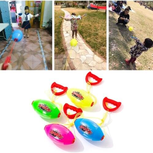 J60B Novelty Passing Ball Toy w/t String Handles Parent-Child Outdoor Sport Play Set