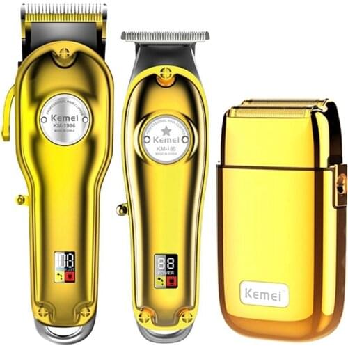 Original full metal housing barbershop hair clipper professional cordless hair trimmer men for finishing fading fade blending