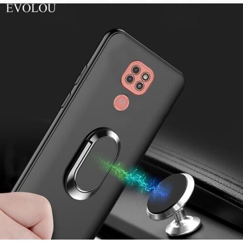 For Motorola Moto G9 Play Soft Case Magnet Ring Holder Phone Cover for Moto G9 Plus Silicone Protective Back Cover Capa