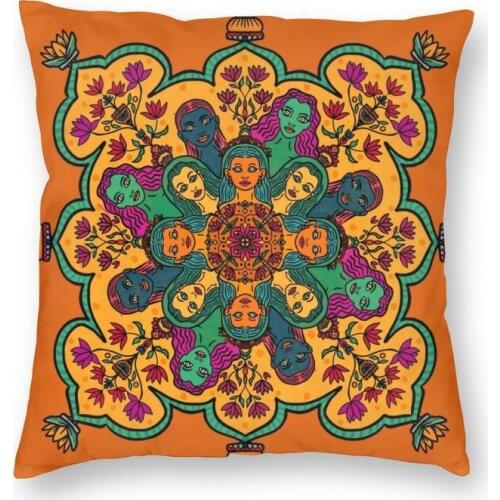 Mahila Mandala Cushion Cover 40x40 Home Decor 3D Print Womenart Throw Pillow Case for Living Room Double Side
