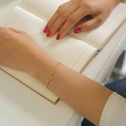 New jewelry simple personality ECG lightning bracelet couple heartbeat frequency bracelet