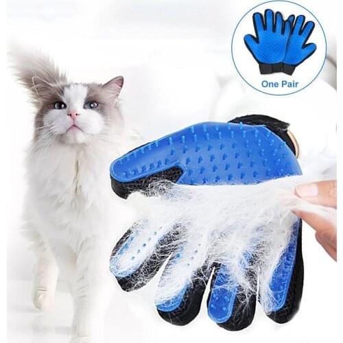 Pet Glove Cat Grooming Glove Cat Hair Deshedding Brush Gloves Dog Comb For Cats Bath Clean Massage Hair Remover brushes Gentle