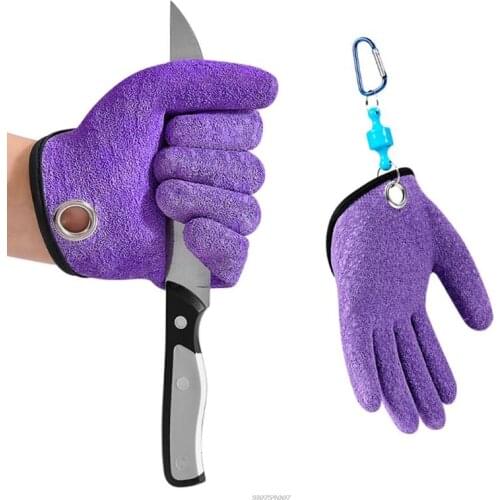 1Pc Fishing Catching Glove Protect Hand from Puncture Scrapes Fisherman Professional Catch Fish and with Magnet Release Dropship
