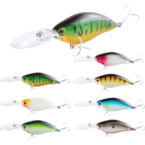Floating Deep Diving Crankbait Fishing Lures 17.8g/70mm Lifelike Wobblers With 6# Sharp Hooks Fish Bait Fishing Tackle