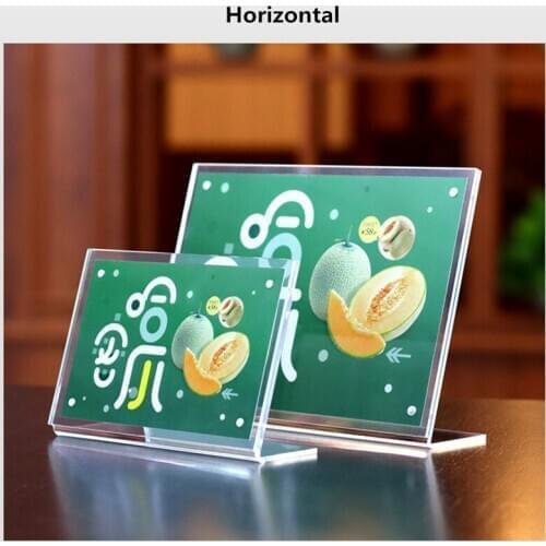 A4 Clear Acrylic Slant Back Table Paper Holder 8.5x11 inches Brochure Holder Menu Paper Sign Holder Display Stand Frame