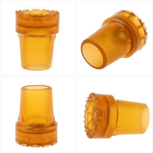 Rubber Walking Hiking Stick Accessories Trekking Tip Protector Crutch Pad F1FD