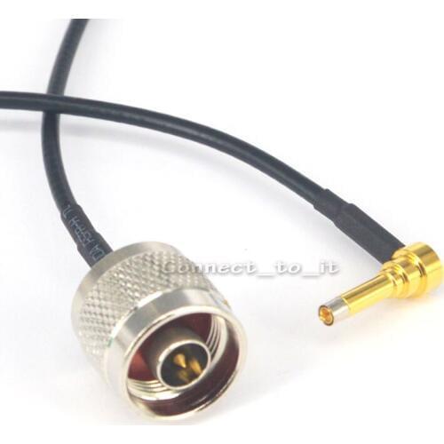 RF Coaxial N male Bulkhead to MS156 Male Right Angle Connector USB Modem Adapter Extension Cable 20cm RG174