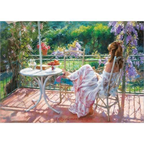 Needlework for embroidery DIY DMC High Quality - Counted Cross Stitch Kits 14 Oil painting - On the Deck