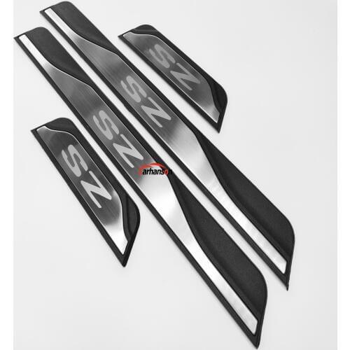 Car Styling Styling For Mg Zs 2017 2019 Car Accessories Stainless Steel Door Sill Trim Scuff Palte Protector Guard Auto Sticker