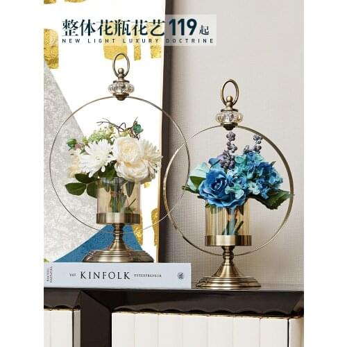 Fake flower decoration candlestick The sitting room flower arranging furnishing articles living room decoration flower vase