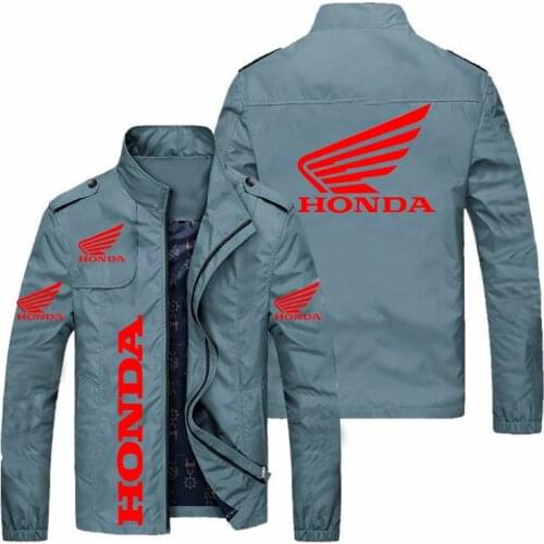 Men‘s Honda Car Wing Red Printed Autumn Winter Jackets Women Fashion Windbreaker Off-Road Racer Jacket Varsity Jacket Men Coats