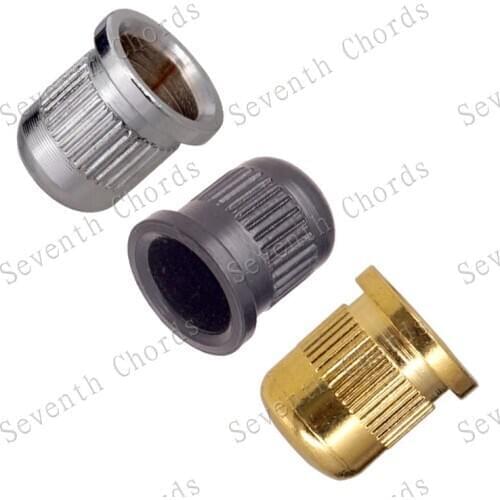 4 Pcs Electric Bass Guitar String Mounting Ferrules Bushing For Thru Body - Chrome - Black - Gold