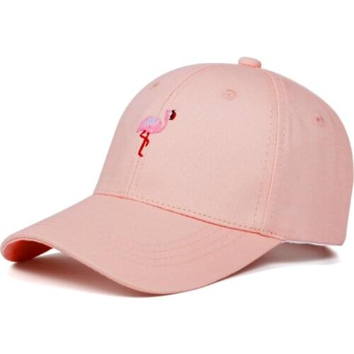 High quality flamingo embroidered baseball cap fashion hip hop outdoor wild hats casual sports golf caps cotton dad hat