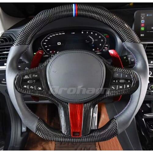 High Quality Carbon Fiber Steering Wheel For BMW All Models 1 2 3 4 5 6 7 Series F80 F30 M Performance 2018 2019 2020 2021