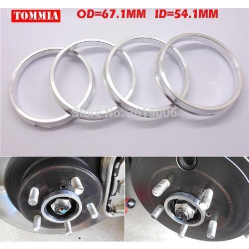 TOMMIA 1Sets Aluminum Centric Spigot Hub Rings Wheel Spacer Set 54.1mm ID to 67.1mm OD