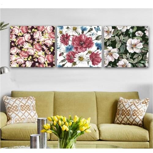 3pcs Diamond Mosaic Diamond Embroidery Cross Stitch flower Picture Of Rhinestones Diy Diamond Painting Handmade ChrismasZP-487