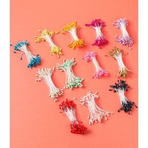 400pcs/1.5mm Heads) Mini Flower Stamen Pistil Scrapbooking DIY Artificial Cards Cakes Flowers Accessories Wedding Decoration
