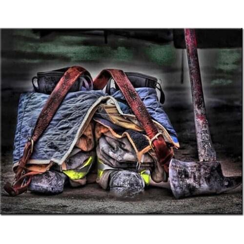 5D Diy Diamond Painting Fireman Axe Tool Mosaic Diamond Crystal Painting Full Square Round Diamond Embroidery Cross Stitch N1258