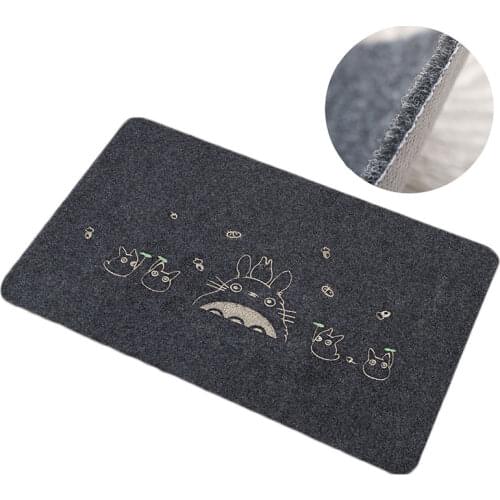 80*120cm Welcome Waterproof Door Mat Cartoon Cute Totoro Kitchen Rugs Bedroom Carpets Decorative Stair Mats Home Decor Crafts